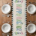 thumbnail image 4 of Table Runner 70 Inches Long for Kitchen Dining, Easter Dresser Scarf Farmhouse, Dining Table Decorations for Wedding/Parties, Spring Rustic Rabbit Botanical Flowers Eggs Plaid 13 x 70 In, 4 of 8