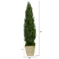 thumbnail image 2 of Nearly Natural 51in. Cedar Artificial Tree in Country White Planter (Indoor/Outdoor), 2 of 4
