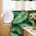 thumbnail image 3 of No Hook Shower Curtain, Green Palm Leaves Shower Curtains for Bathroom with See Through Top Window, Summer Tropical Botanical Simple Boho Waterproof & Washable Bath Curtain Stand Up Stall 36"x72", 3 of 7