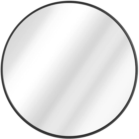 [US IN STOCK] Circle Wall Mirror 24 Inch Round Wall Mirror for Entryways, Washrooms, Living Rooms and More (Gold, 24")