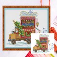 thumbnail image 1 of Hilo Algodón Bordado Parcial Punto Cruz Regalo Navidad Contado 14 Quilates 37x32cm, 1 of 9