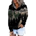 thumbnail image 1 of Sweat à Capuche d'Hiver pour Femmes, Pull de Mode Mi-Long, Blouse Ample Imprimée de Noël, Pull de Noël, Cardigan à Col Rond Chaud, 1 of 4