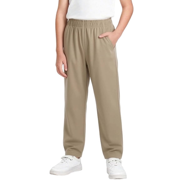 Zpanxa Girls Basic Straight Leg Joggers Elastic Waist Loose Fit Casual Sport Sweatpants for School Gym and Daily Wear Pants for Girls