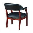 thumbnail image 4 of Regency Ivy League Vinyl Captain Chair with Mahogany Wooden Frame, 4 of 4