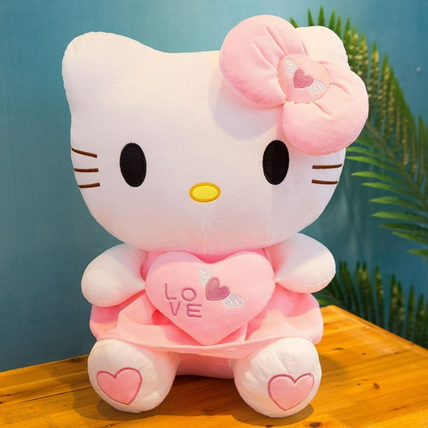 NUEVO Kt Cat Doll Hi Kitty Peluche de juguete Agente de abastecimiento Navidad Blanco The Kitty Peluches Rosa Pascua Rellenos Kitty Muñecas de peluche