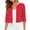 Red, variant on Ladies Cropped Capelet Wrap 3/4 Sleeve Classic Polka Round Print Open Front Short Cardigan Soft Stretch Airy Versatile Layering Top For Bridal Beach Weekend Shopping Wear