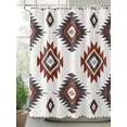 thumbnail image 2 of Shower Curtain Red Brown Boho Aztec Bathroom Curtains with Hooks, Waterproof Fabric Southwest Tribal Style Bath Shower Curtains Set for Bathroom Bathtubs Decor 72x72 Inch, 2 of 8