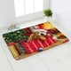 thumbnail image 2 of Alfombra antideslizante absorbente de franela festiva de Papá Noel y alce rectangular para cualquier habitación K, 2 of 7