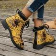 thumbnail image 4 of Butterfly Combat Boots for Women 2025 Fashionable Leather Non Slip Lace up Chunky Mid Calf Riding Ankle Booties, 4 of 6