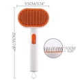 thumbnail image 2 of Pet Deshedding Brush - Automatic Hair Removal Massage Grooming Tool (White), 2 of 9