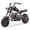 Black, variant on QEASET Gas Mini Chopper Bike, 40CC 4-Stroke Dirt Bike with Big Headlight, Rear Shock Absorber, Metal Frame, Disc Brakes, Max Load 165Lbs, Up to 20Mph, Gary