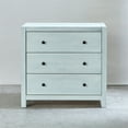thumbnail image 2 of BIKAHOME Commode Rustique en Bois avec 3 Tiroirs et Blanc, 2 of 7