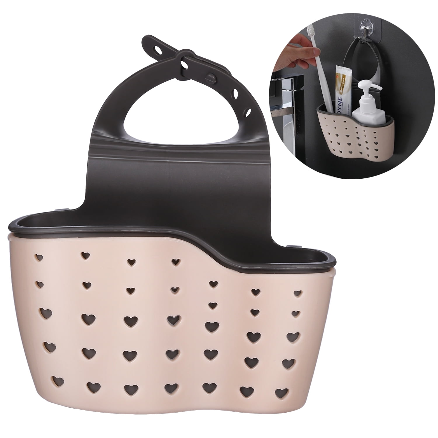 Ellsang Kitchen Sink Caddy Sponge Brush Holder, Kitchen Accessories Organizer with Adjustable