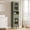 Green, variant on Amlancher 66.4in Tall Narrow Bathroom Storage Cabinet, Linen Tower with Door and Drawers for Small Spaces, White