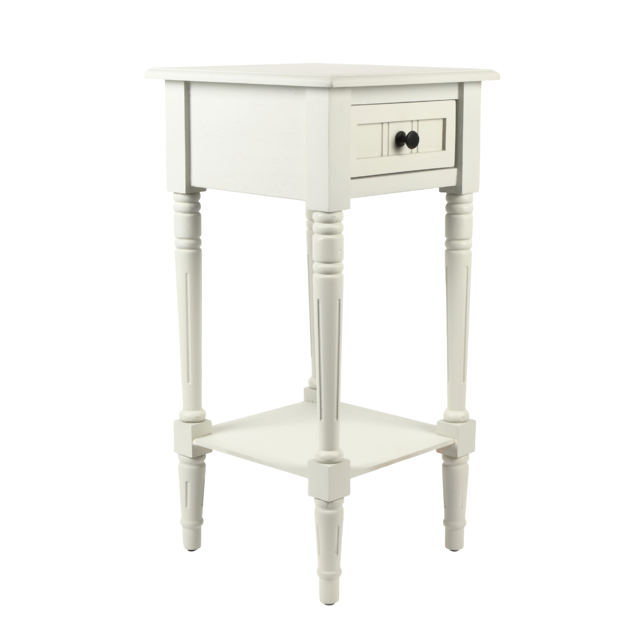 Decor Therapy Simplify 1-Drawer Accent Table, Sturdy Narrow End Table, 28" x 14" x 14" - Sea Glass
