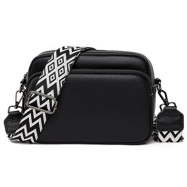 Bolso bandolera para móvil de mujer, bolso bandolera de piel auténtica, bolso para móvil de mujer para colgar, bolso bandolera de mujer, bolsos pequeños y modernos con bandolera ancha y 3