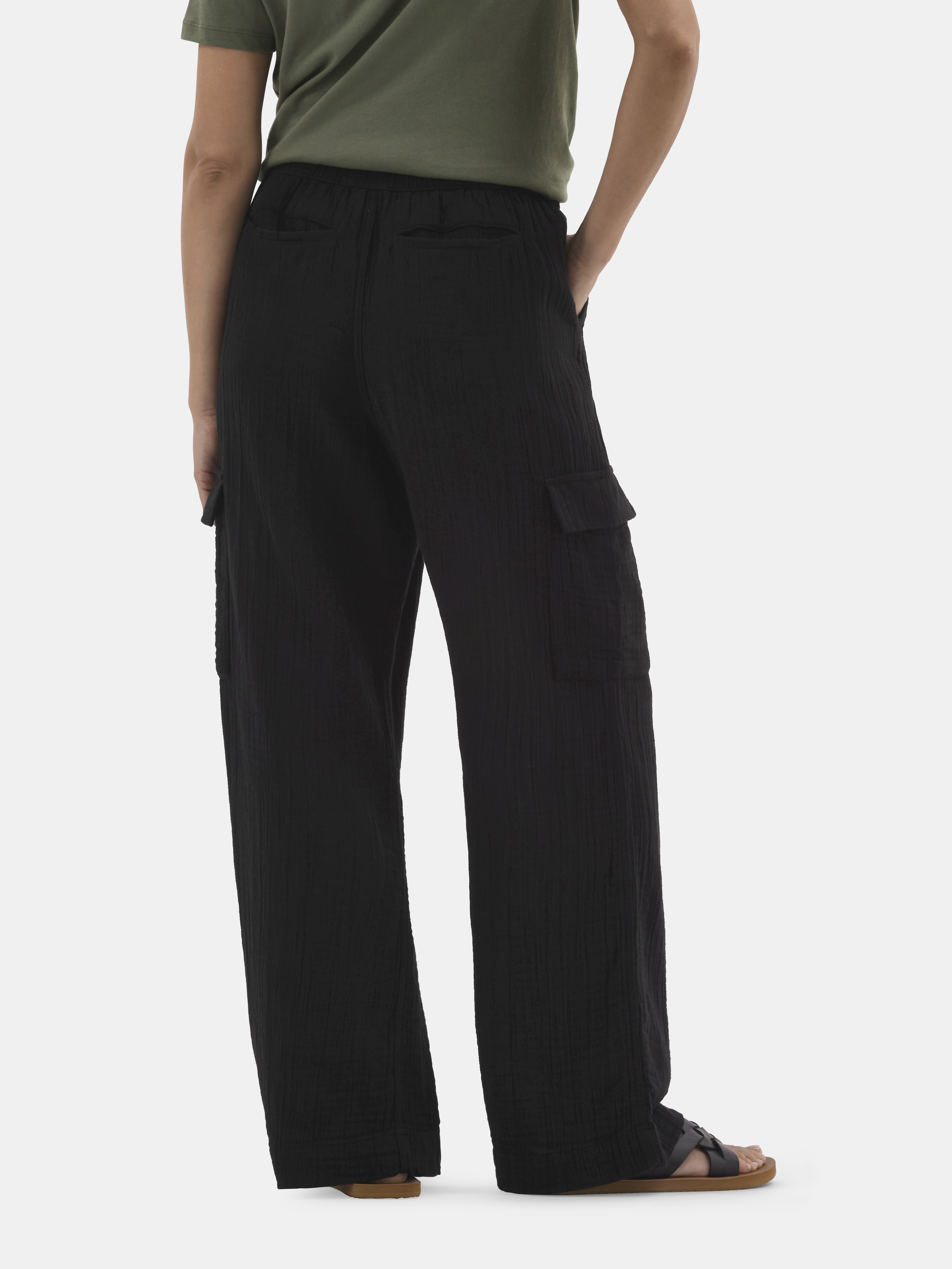 Time and Tru Women's and Women's Plus Cotton Double Cloth Cargo Pants, Sizes XS-4X