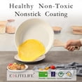 thumbnail image 3 of ESLITE LIFE - Juego de sartenes de cerámica antiadherentes, no tóxicas, para tortillas de huevo, compatibles con todo tipo de cocinas (gas, eléctricas e inducción), sin PTFE ni PFOA (blancas), 3 of 5