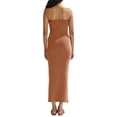 thumbnail image 6 of Coduop Women's Elegant Off Shoulder Bodycon Long Dress Strapless Wrap Chest Backless Maxi Dress, 6 of 7