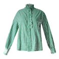 thumbnail image 5 of HOWPAY Plaid Shirts for Women Long Sleeve Button down Classic Collared Casual Shackets Loose Fit Business Stretch Oversized Fall Clothes Green L, 5 of 5