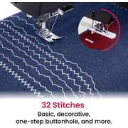 SINGER® Heavy Duty 4552™ Next Evolution Sewing Machine, Bonus Presser Feet, 32 Stitches deliver 110 Applications, New DC Motor for More Power & Speed