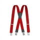 thumbnail image 1 of Tirantes rojos para hombre, anchos, ajustables, elásticos extrafuertes, 4 clips en forma de X Rojo Verde, 1 of 5