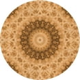 thumbnail image 1 of Ahgly Company Machine Washable Indoor Round Transitional Orange Area Rugs, 4' Round, 1 of 7