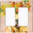 thumbnail image 6 of Metal Light Switch Plate Cover Cute Golden Retriever Leaf Crown DOG011, 6 of 13
