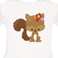 thumbnail image 4 of Inktastic Cute Squirrel, Squirrel With Flowers, Fluffy Tail Boys or Girls Long Sleeve Baby Bodysuit, 4 of 5