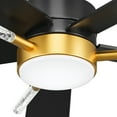 thumbnail image 3 of Craftian 52 Inch Ceiling Fans with Lights and Remote, 5 Black Blades with Reversible Quiet Motor, 3 of 9