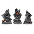 thumbnail image 4 of FQNRM 4.3X2.8inch Halloween Miniature Village Figurine, Resin Mini Tombstones Model Skull Head Haunted House Table Decoration for Home Kitchen Office Bar Decorations A, 4 of 8