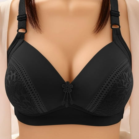 Clearance Push Up Bras for Women Wirefree Everyday Bralette Underwear Daily Wear Woman s Solid Color Comfortable Hollow Out Perspective Bra Underwear No Rims on Clearance