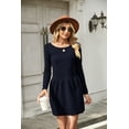 thumbnail image 2 of Richie House Women's Elegant Sweater Dress with Zipper Back Midi dress XS-XL ARH2060-A-S, 2 of 5