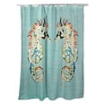 thumbnail image 1 of Betsy Drake SH388C Aqua Betsys Seahorses Shower Curtain, 1 of 1