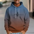 thumbnail image 2 of Momasggi Big and Tall Graphic Hoodies for Men Fall Winter Long Sleeve Fleece Hooded Sweatshirts Fashion Gradient Pullover Tops with Pockets Coffee 4XL, 2 of 6