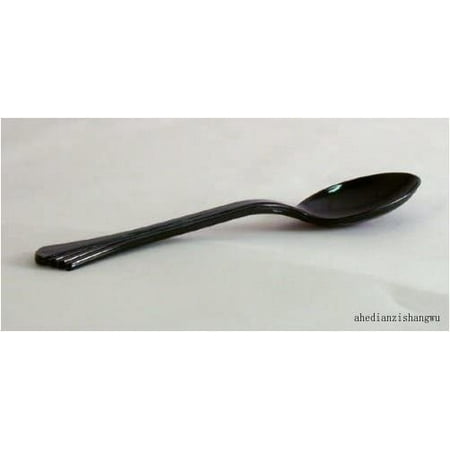 

Black Plastic 10 Serving Spoons. 10 Per Pack