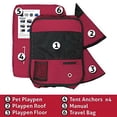 thumbnail image 4 of ToysOpoly Portable Pet Playpen Puppy Kennel, Small and Medium Size Dogs and Cats, Maroon, 4 of 8