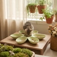 thumbnail image 4 of LUOBENSTAR Petal Shape Multi Cat Feeding Bowl,Shallow Compartments for Kittens Puppies Small Breeds and Stray Cat Daily Feeding Supplies, 4 of 6