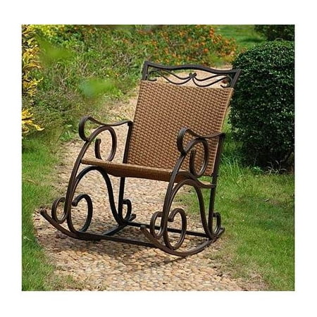 Wicker Resin/Steel Porch Rocker