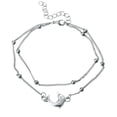 thumbnail image 1 of Boho Beads Double Layer Silver Beach Anklets For Women Ring Beads Pendant Foot Chains Beach Bracelet Anklets Pet Remembrance Bracelet Bracelet Display Ring Joint Eyebolt of The Rings Book Set of The, 1 of 4