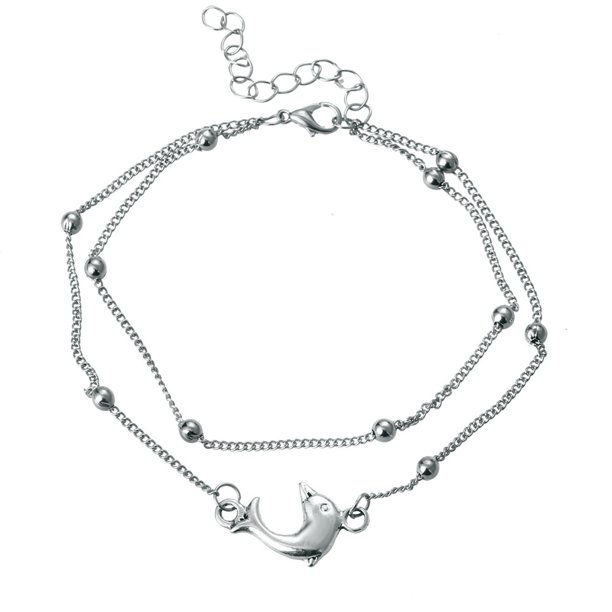 Tobilleras boho de doble capa con cuentas para mujer, colgantes con cuentas, cadenas para los pies, pulseras de playa y tobilleras