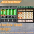 thumbnail image 3 of SKZNSA 4 Tier Storage Shelves, 30" D Garage Shelving Heavy Duty Metal Adjustable Garage Shelves, Shelving Units Industrial Shelving for Warehouse, 72" W x 30" D x 72" H,Black, 3 of 9