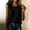 Black women's plus size tank top a1, variant on Women's Plus Size Tank Top Cotton Linen Sleeveless Casual Boho Blouse Loose Fit Vacation Beachwear Summer T-Shirt, Red 2XL