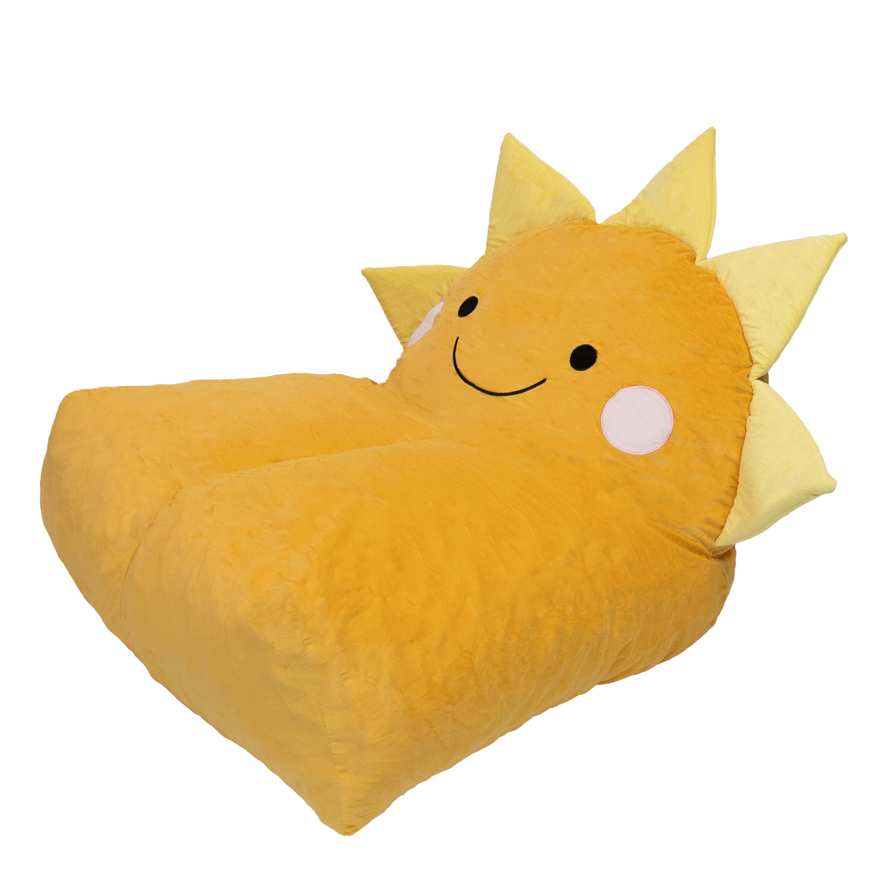 Mainstays Kids Compressed Foam Chair, Yellow Sun