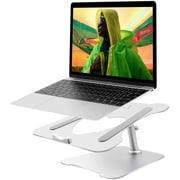 Laptop Stand,GERKAGO Adjustable Aluminum Laptop Stand for Desk, Computer Stand, Ergonomic Laptop Riser Holder Compatible with 10 to 17.3 Inches Notebook PC Computer (Silver)