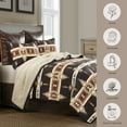 thumbnail image 6 of Paseo Road Yosemite 3 Piece Aztec Tribal Reversible Cotton Quilt Set, Western Bedding, Full Queen, 6 of 10