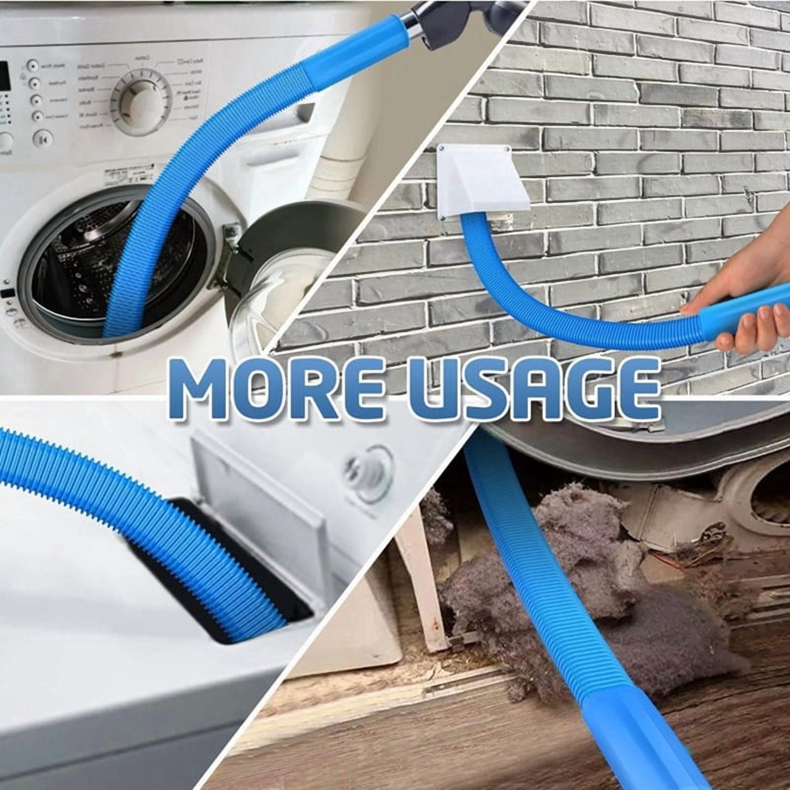 4 Pieces Dryer Vent Cleaner Kit Compatible with All Vacuum Cleaner Dryer Lint Brush and Vacuum Hose Attachment