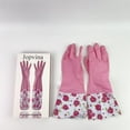 thumbnail image 2 of Jopvina Household gloves for general use - Reusable Kitchen Dishwashing Gloves with Latex Free, Cotton lining, Waterproof, Non-Slip, Ideal for Dishes, Household Chores, and Gardening (Medium), 2 of 9