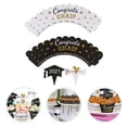 thumbnail image 3 of MasteelfCA 3 Sets Novel Graduation Paper Cake Toppers Decorative Cupcake Picks Cake Rims, 3 of 7