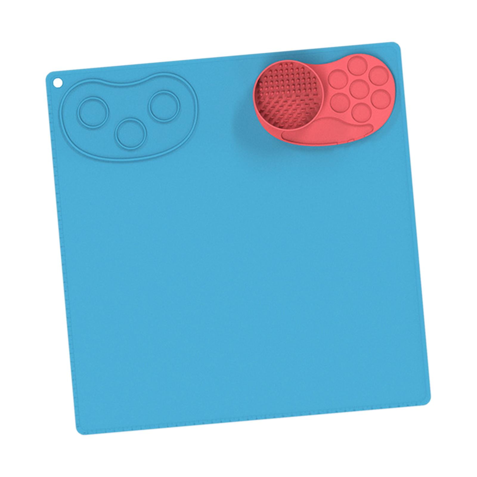 Silicone Craft Mat Silicone Painting Mat Counter Mat Table Protector Nonslip Blue